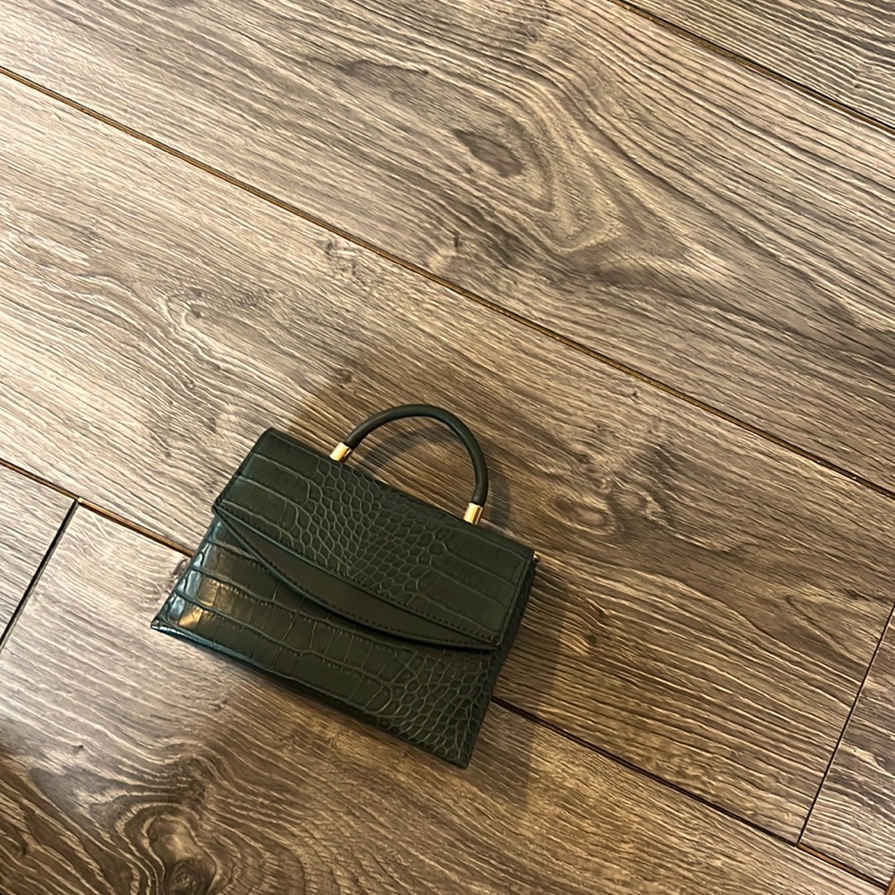 Green top Handel croc bag